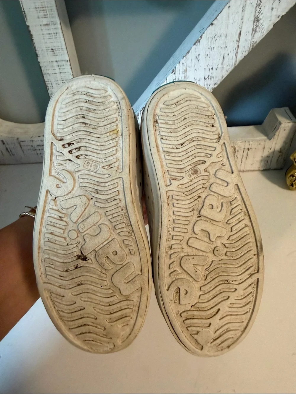 Native Kids White  Slip-On Shoes